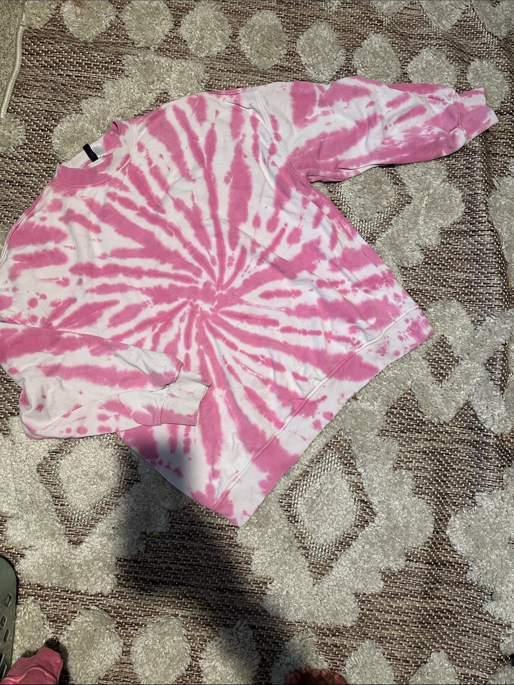 Women oversized pink Tie-Dye Sweatshirt